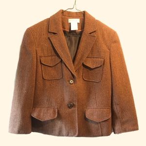 Chevron Worthington Cropped Blazer